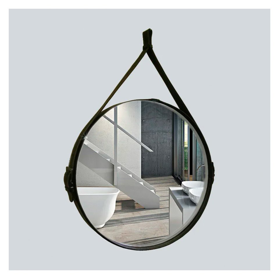 Зеркало Vincea (Винчея) VLM-2N700 D700 на кожаном ремне, цвет черный VLM-2N700