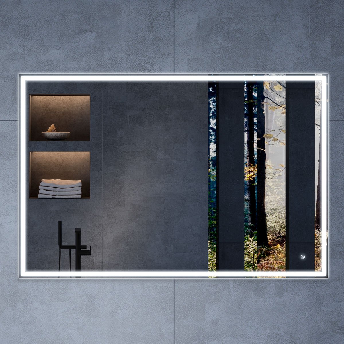 Зеркало LED Vincea (Винчея) VLM-3VN120-2 c сенсорным выключателем и диммером, с функцией антизапотевания