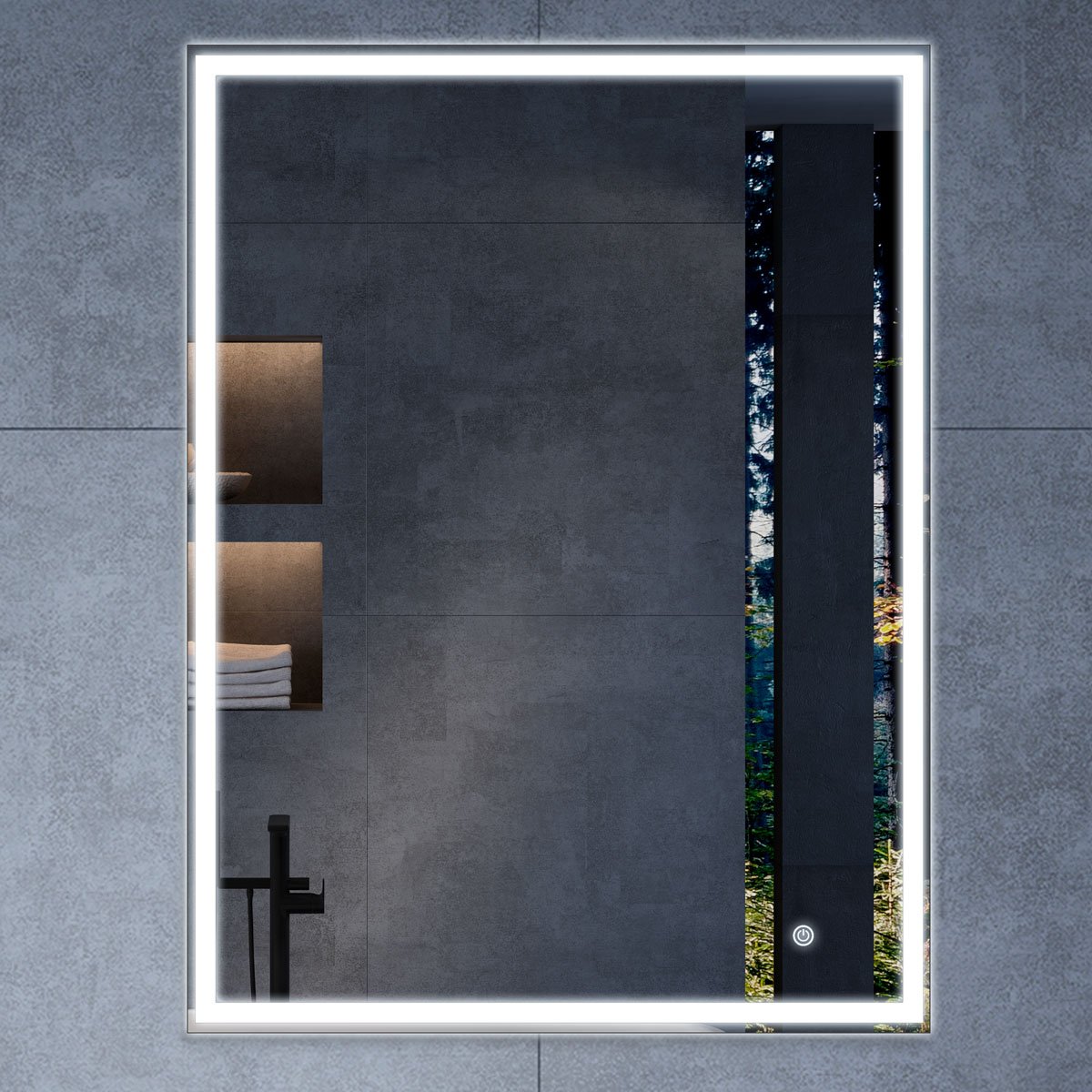 Зеркало LED Vincea (Винчея) VLM-3VN600-2 c сенсорным выключателем и диммером, с функцией антизапотевания