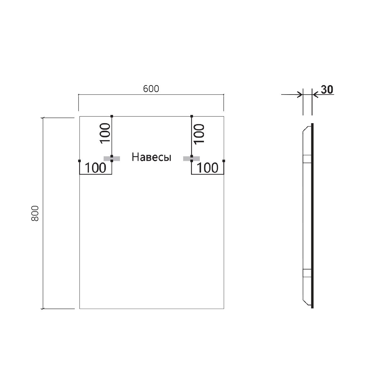 Зеркало LED Vincea (Винчея) VLM-3VN600-2 c сенсорным выключателем и диммером, с функцией антизапотевания