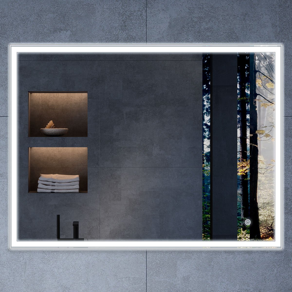 Зеркало LED Vincea (Винчея) VLM-3VN800-2 c сенсорным выключателем и диммером, с функцией антизапотевания