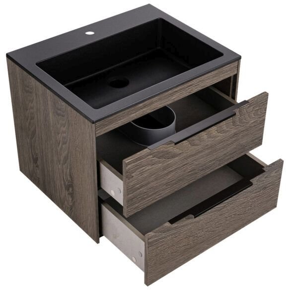 База под раковину Vincea (Винчея) Chiara 2D VMC-2C2600RO 600 подвесная, 2 выкатных ящика soft-close, R.Oak