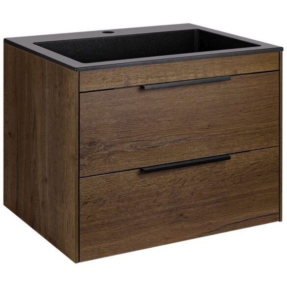 База под раковину Vincea (Винчея) Chiara 2D VMC-2C2600TO 600 подвесная, 2 выкатных ящика soft-close, T.Oak