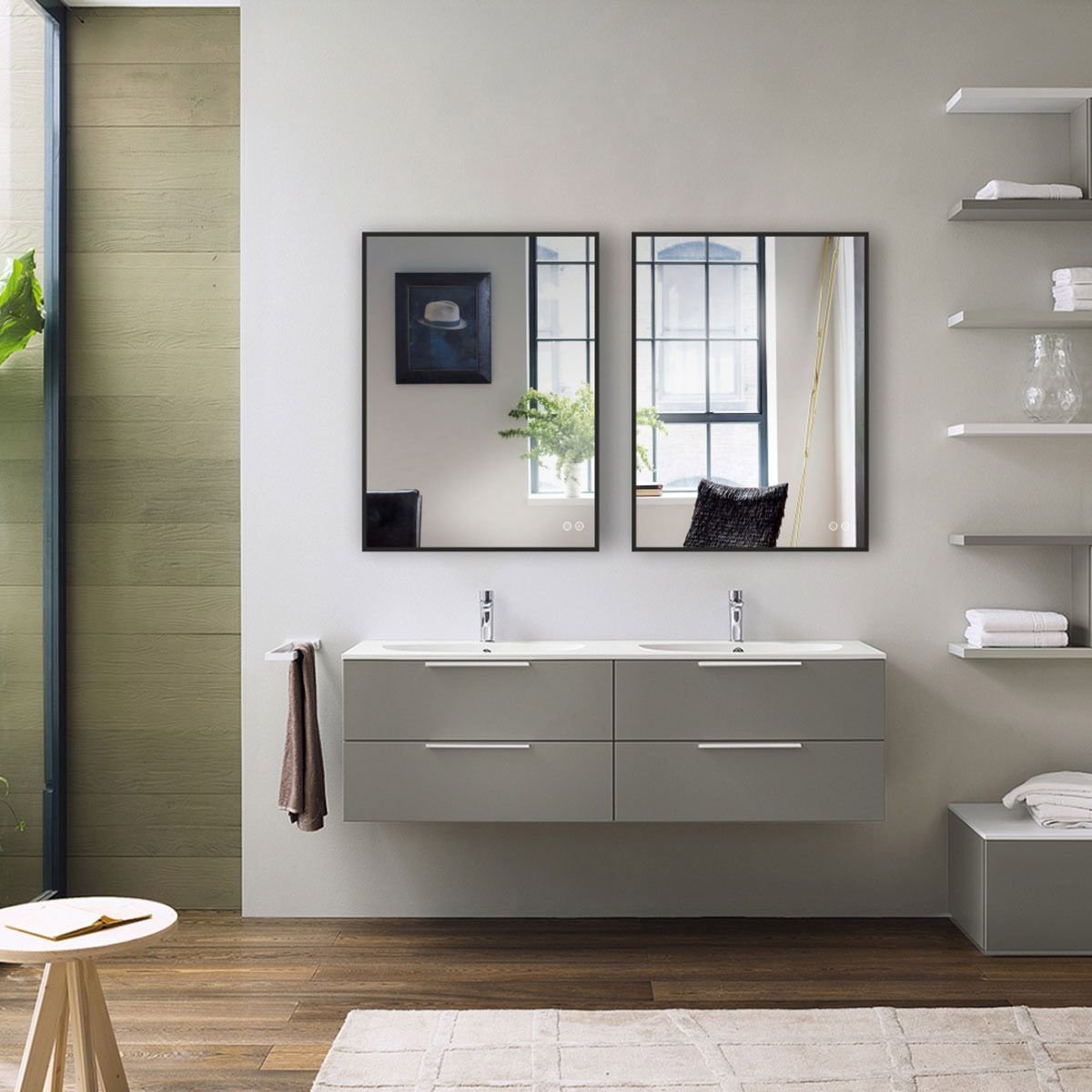 Зеркало LED Vincea (Винчея) VLM-3VN500B-2 500х700 c сенсорным выключателем и диммером, антизапотевание