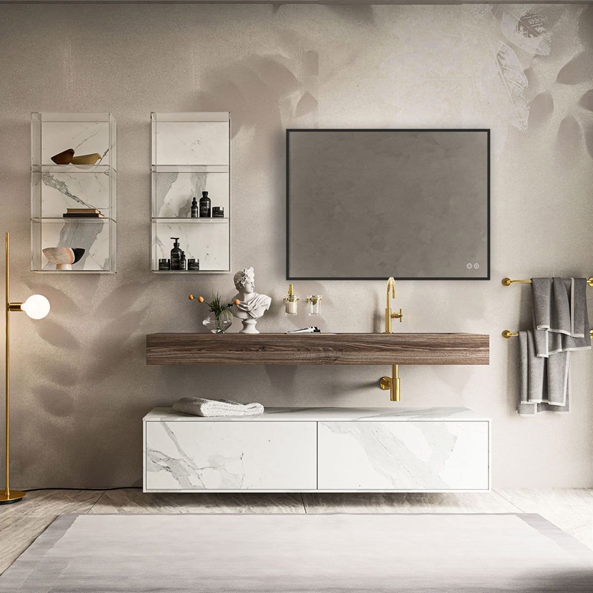 Зеркало LED Vincea (Винчея) VLM-3VN800B-2 800х600 c сенсорным выключателем и диммером, антизапотевание