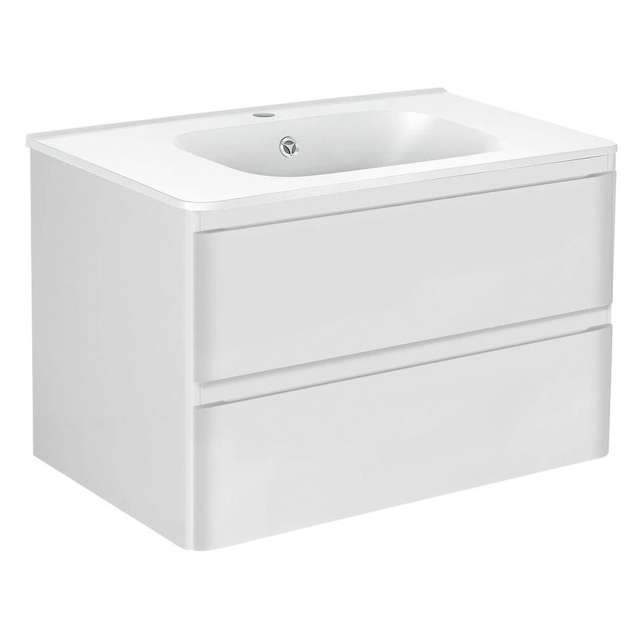 База под раковину Vincea (Винчея) Vico 800 подвесная, 2 выкатных ящика soft close, G.White VMC-2V800GW