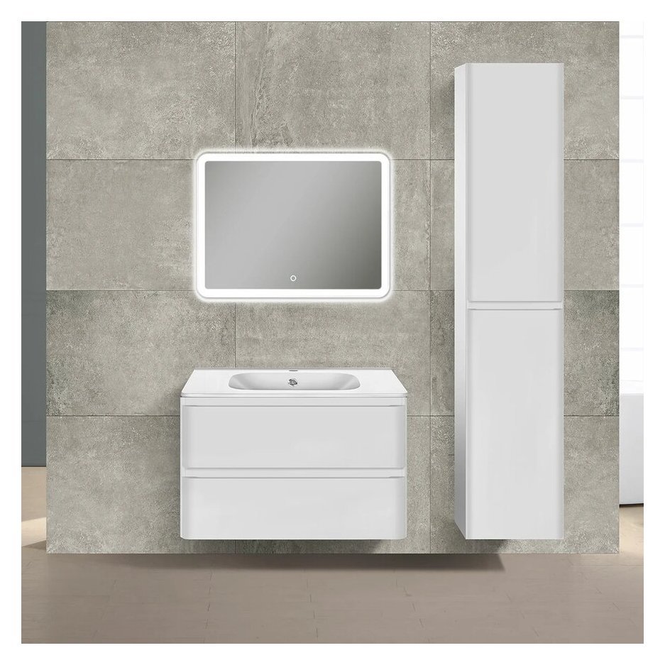 База под раковину Vincea (Винчея) Vico 800 подвесная, 2 выкатных ящика soft close, G.White VMC-2V800GW