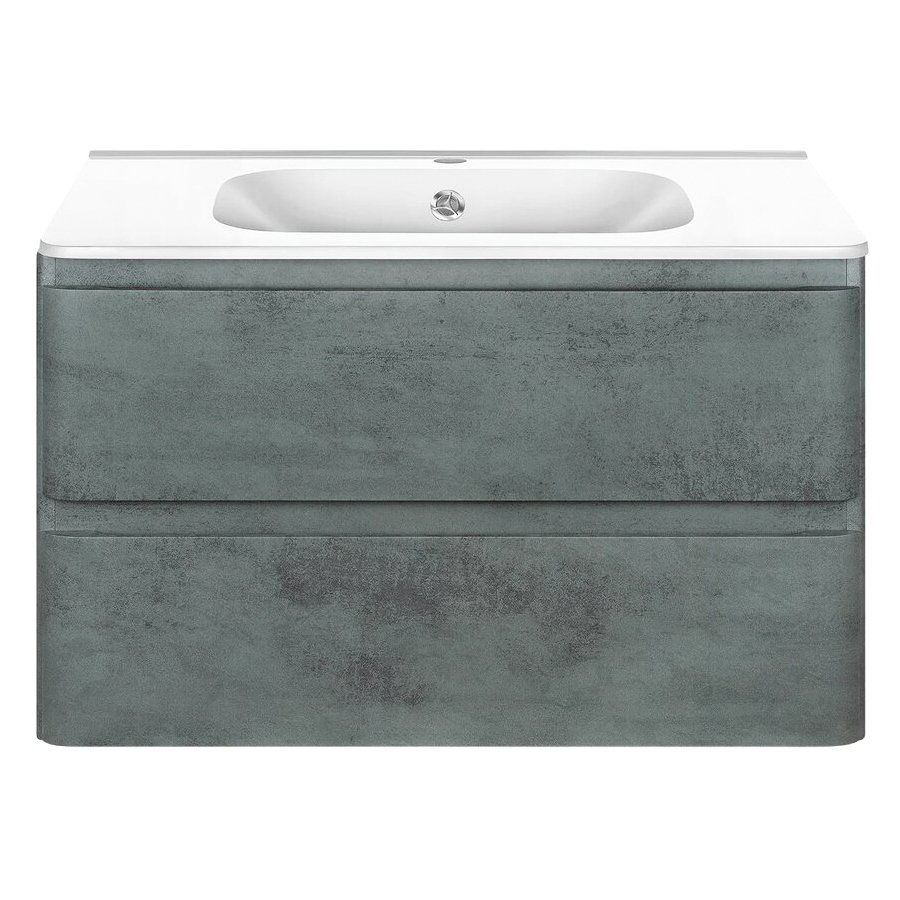База под раковину Vincea (Винчея) Vico 800 подвесная, 2 выкатных ящика soft close, Beton VMC-2V800BT