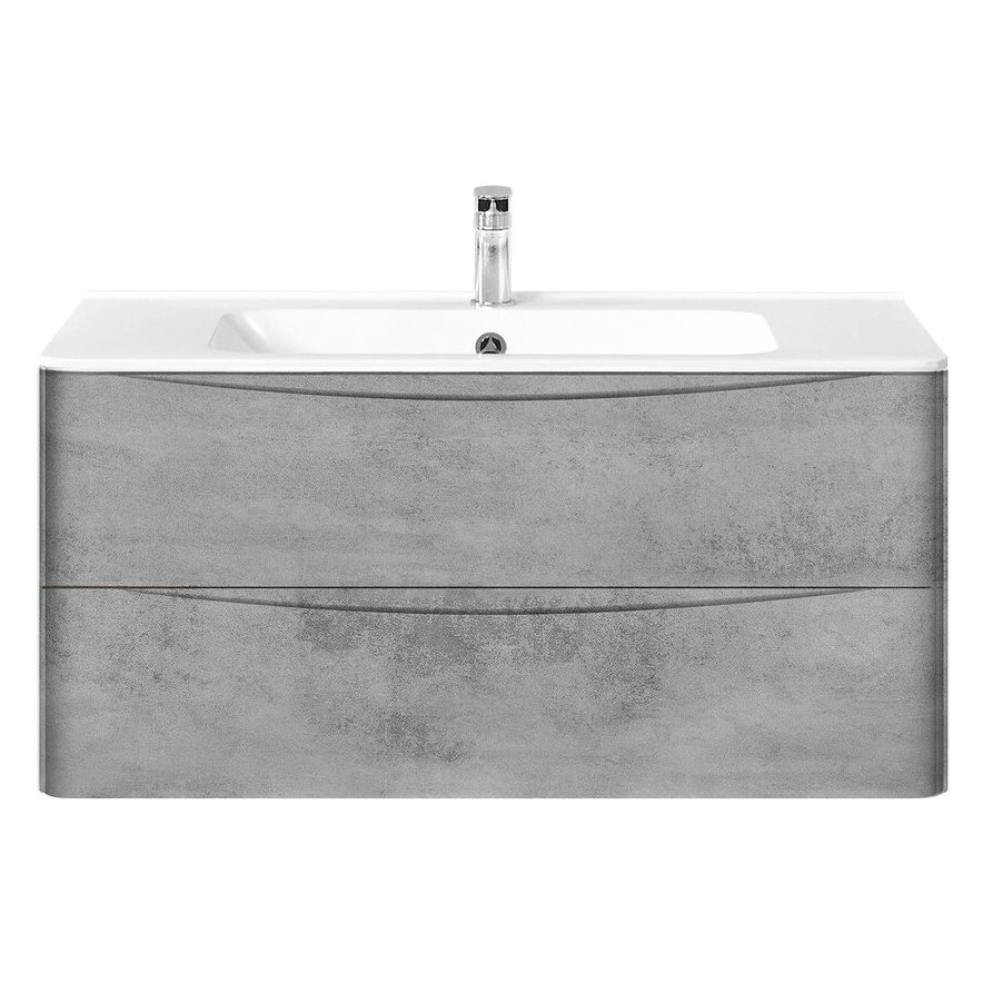 База под раковину Vincea (Винчея) Paola 1000 подвесная, 2 выкатных ящика soft close, Beton VMC-2P100BT