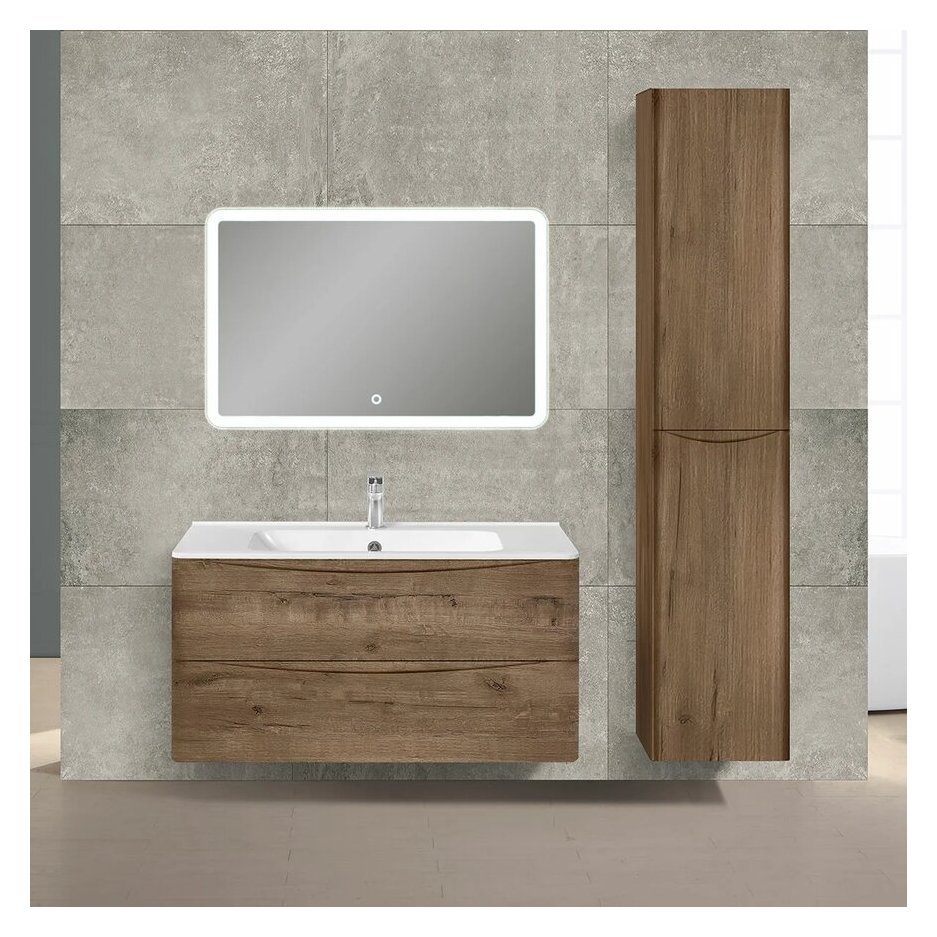 База под раковину Vincea (Винчея) Paola 1000 подвесная, 2 выкатных ящика soft close, V.Oak VMC-2P100VO