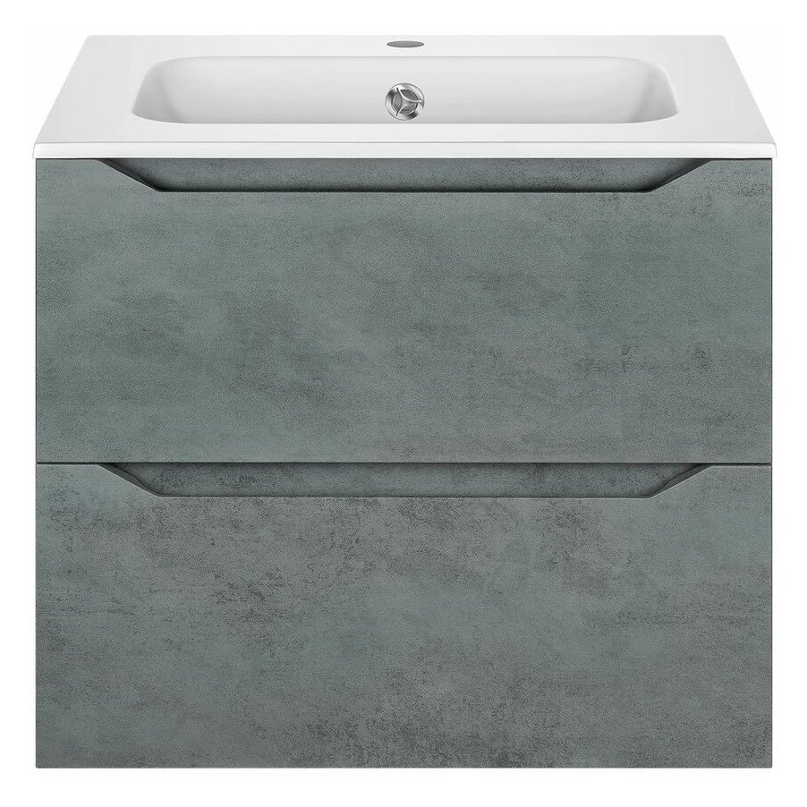 База под раковину Vincea (Винчея) Norma 600 подвесная, 2 выкатных ящика soft close, Beton VMC-2N600BT