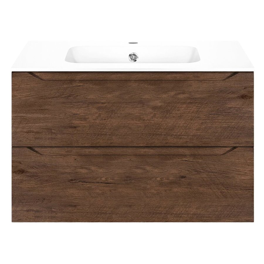 База под раковину Vincea (Винчея) Norma 800 подвесная, 2 выкатных ящика soft close, R.Wood VMC-2N800RW