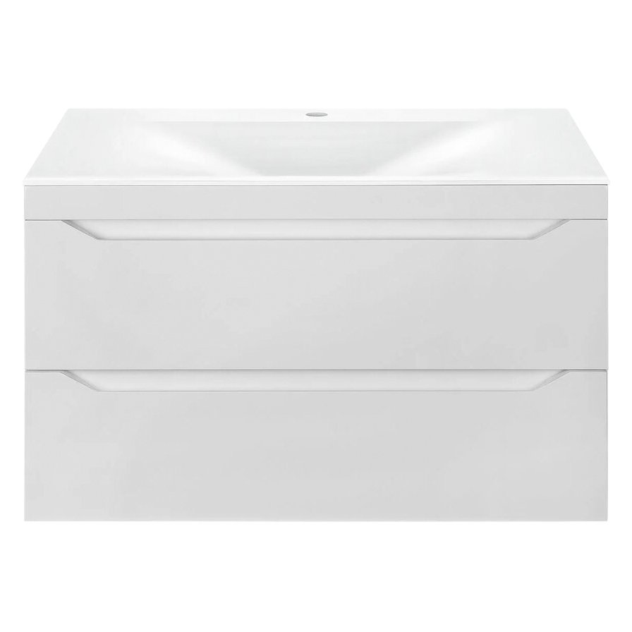 База под раковину Vincea (Винчея) Fine 800 подвесная, 2 выкатных ящика soft close, G.White VMC-2F800GW