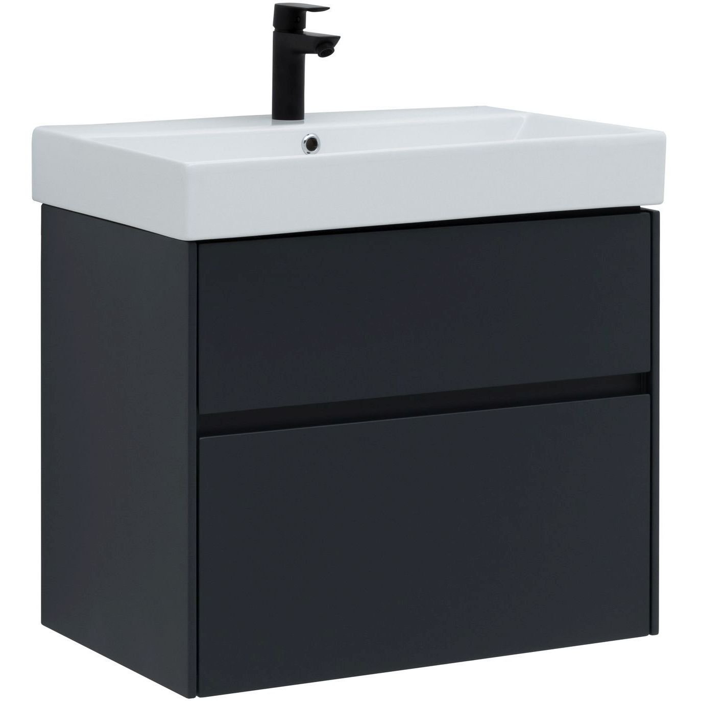 Тумба с раковиной Aquanet (Акванет) Бруклин 70 антрацит матовый 00310141