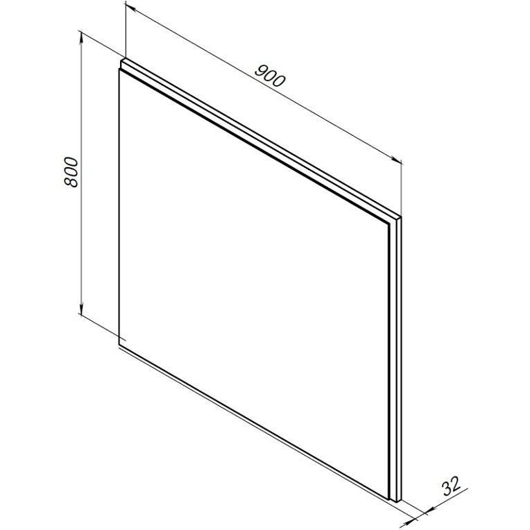 Зеркало Aquanet Nova Lite 90 дуб рошелье LED 00242263