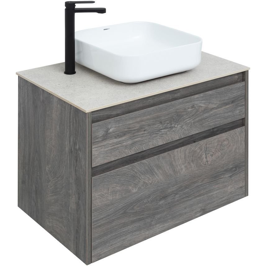 Тумба с раковиной Aquanet (Акванет) Nova Lite 75 дуб рошелье (2 ящика) 00242273