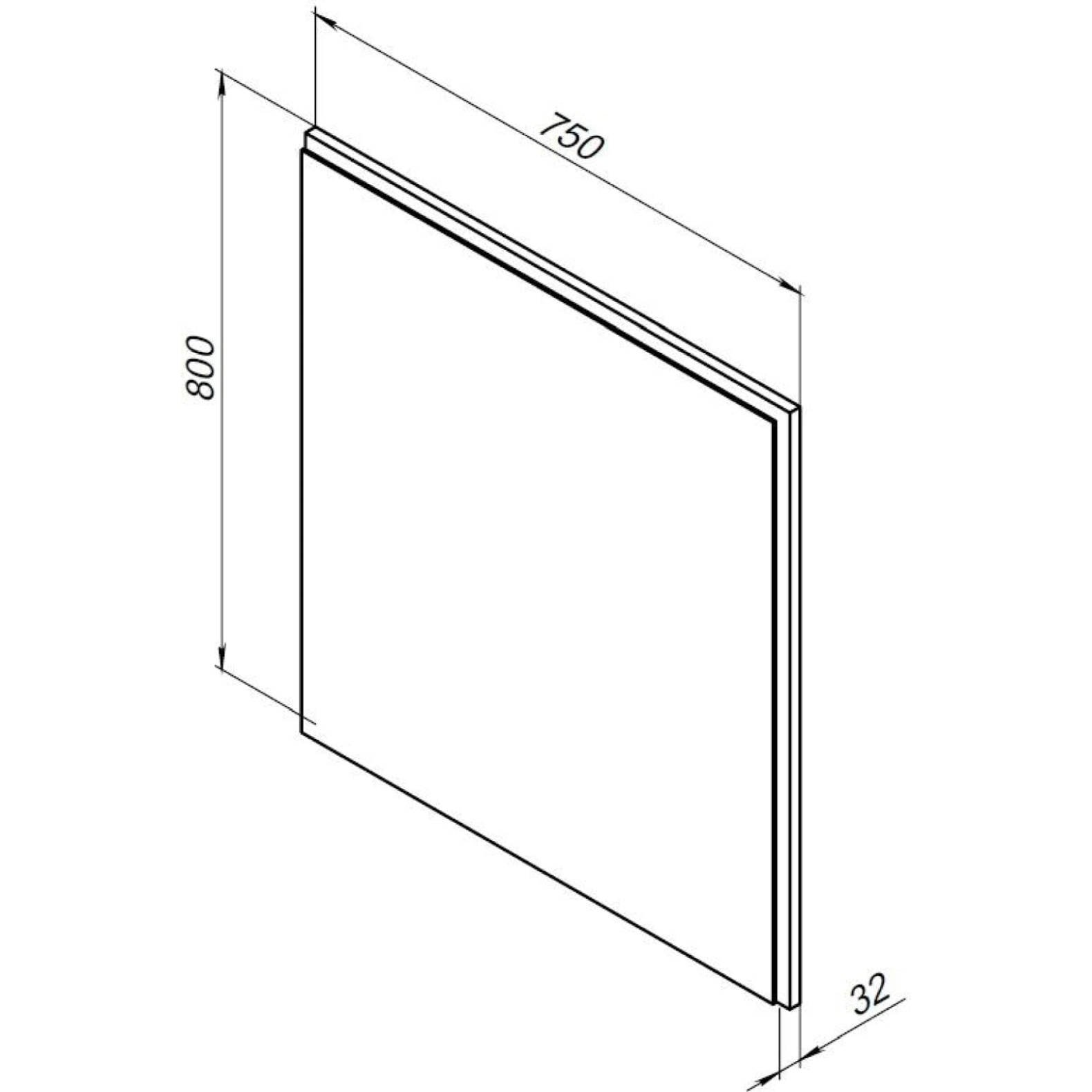 Зеркало Aquanet (Акванет) Nova Lite 75 дуб рошелье LED 00242258