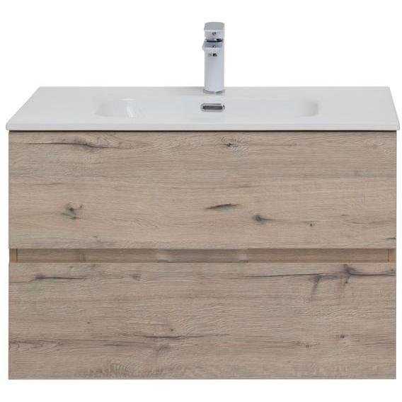 Тумба с раковиной Aquanet (Акванет) Алвита New 80 2 ящика, дуб веллингтон белый 00277517