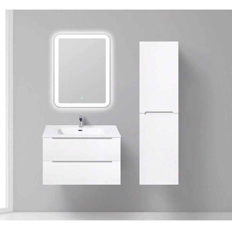 Шкаф подвесной BelBagno (Бельбагно) ETNA с двумя распашными дверцами с доводчиками с двумя полками правосторонний Bianco Lucido 400x300x1500 ETNA-1500-2A-SC-BL-P-R