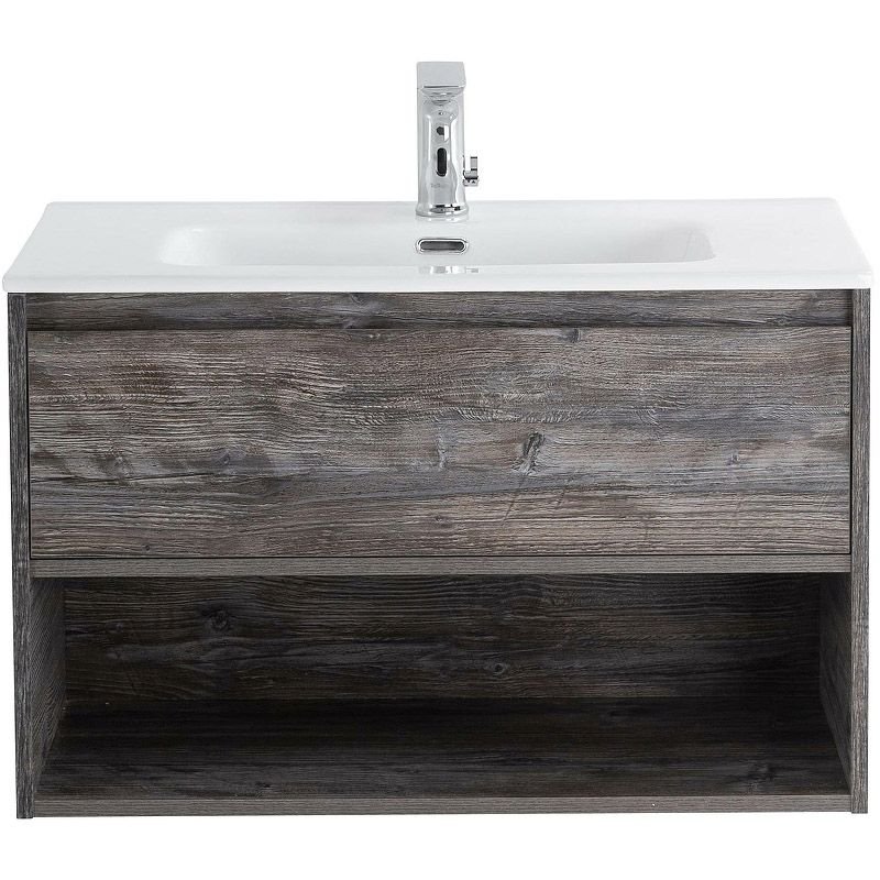 База под раковину подвесная BelBagno (Бельбагно) KRAFT с одним выкатным ящиком с фрез. ручкой по длине фасада и с одной откр.полкой Pino Pas-na 800x460x500 KRAFT-800-1C-SO-PP