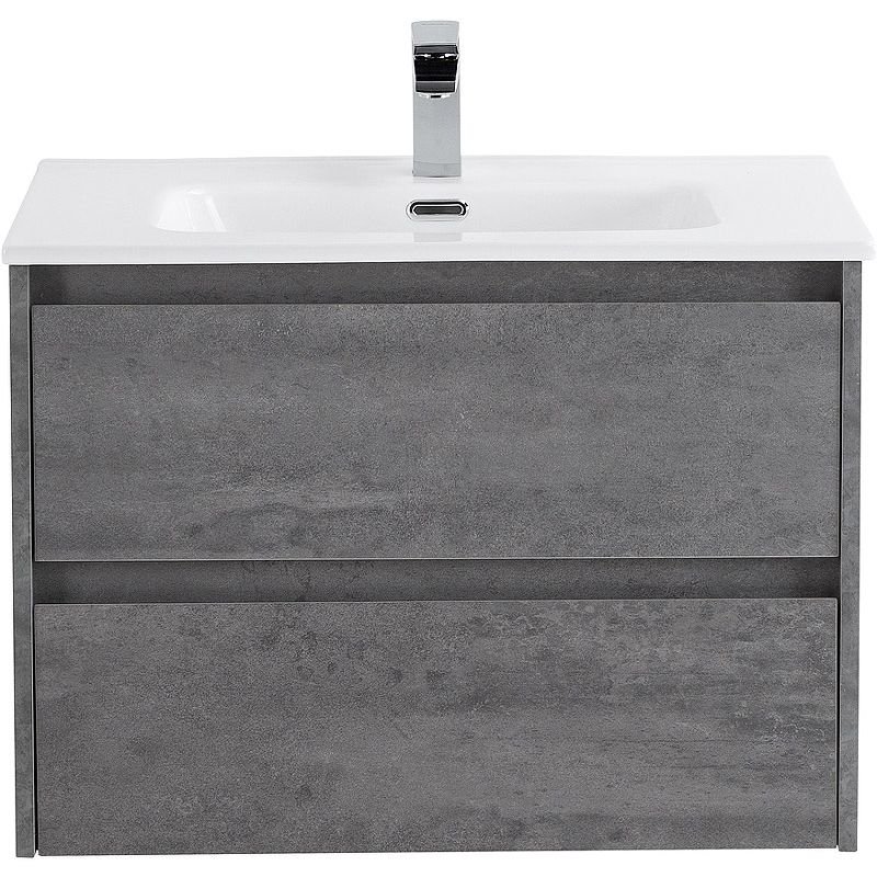 База под раковину подвесная BelBagno (Бельбагно) KRAFT с двумя выкатными ящиками Cemento Grigio 600x460x500 KRAFT-600-2C-SO-CG