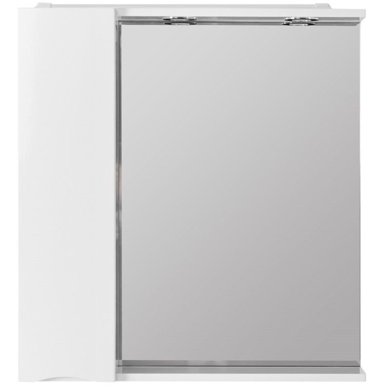 Шкаф зеркальный подвесной BelBagno (Бельбагно) MARINO с одной расп. дверцей с доводчиками LED 2x4W левост. Bianco Lucido 700х150х750 MARINO-SPC-700/750-1A-BL-P-L