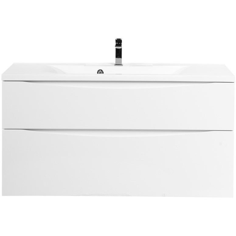 База под раковину подвесная BelBagno MARINO-H60 с двумя выкатными ящиками Bianco Lucido 1200x450x600 MARINO-H60-1200-2C-SO-BL-P