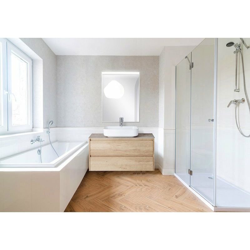 Зеркало BelBagno (Бельбагно) в алюминиевой раме с подсветкой с сенсорным выключателем SPC-UNO-600-800-TCH 600x50x800