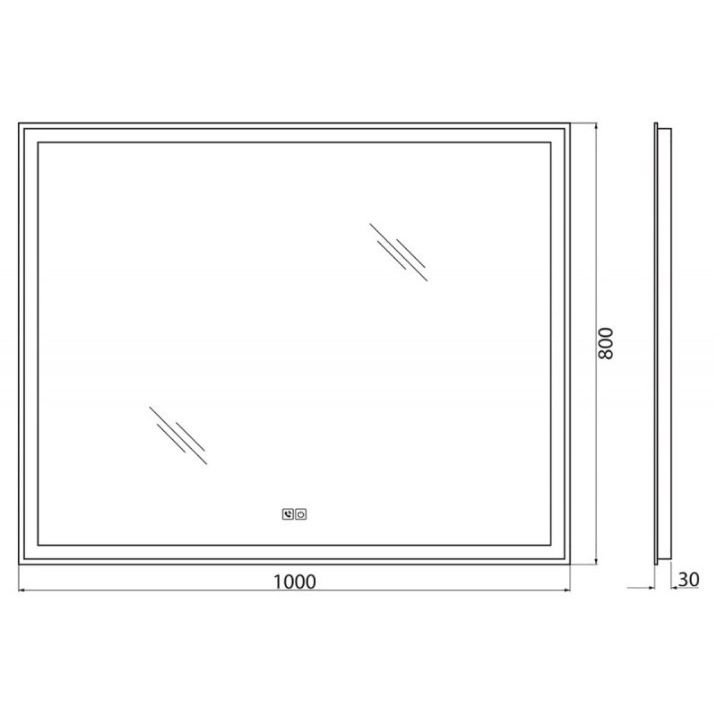 Зеркало BelBagno (Бельбагно) с встроенным светильником сенсорным выключателем блютуз-модулем микрофоном и динамиками SPC-GRT-1000-800-LED-TCH-PHONE 12W 220-240V 1000
