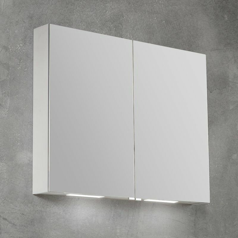 Зеркальный шкаф BelBagno с двумя распашными дверьми с нижней подсветкой дверей SPC-2A-DL-BL-900 900x126x700