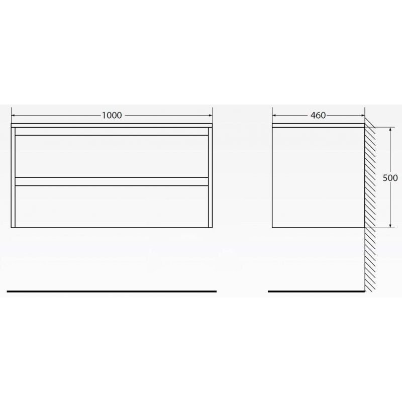 Тумба со столешницей и накладной раковиной подвесная BelBagno KRAFT 100 kraft100rnn-kepbo-1346-set