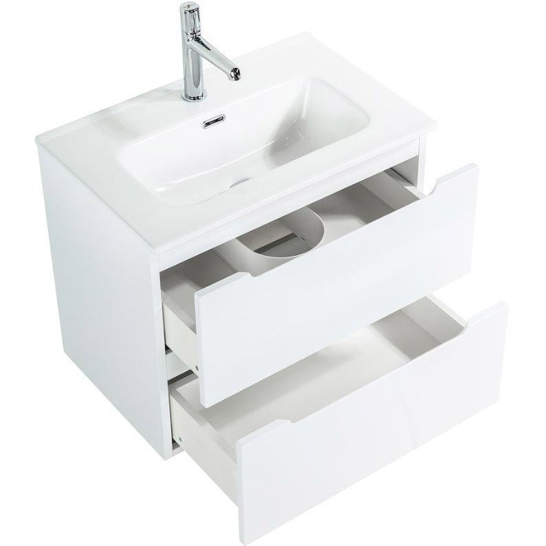 База под раковину подвесная BelBagno (Бельбагно) ETNA 39 с двумя выкатными ящиками с доводчиками Bianco Lucido 500x390x500 ETNA39-500/390-2C-SO-BL-P