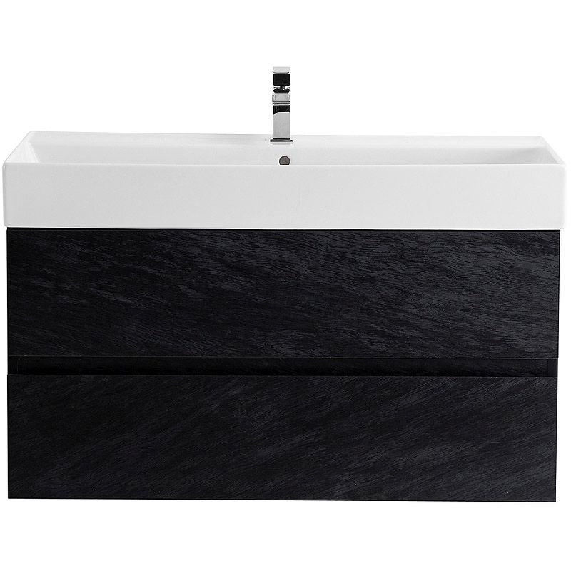 База под раковину подвесная Cezares (Цезарис) Molveno с двумя выкатными ящиками Nero 1000x500x500 MOLVENO-100-2C-SO-NR