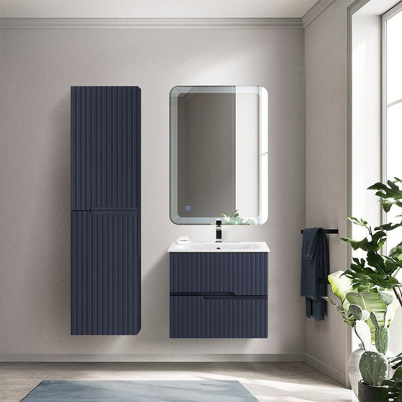 База под раковину подвесная Cezares (Цезарис) Duet с двумя выкатными ящиками Grafito 570x450x500 DUET-600-2C-SO-GR-P