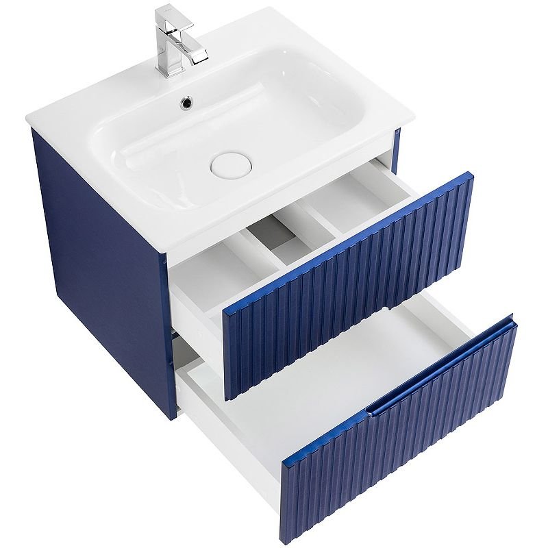 База под раковину подвесная Cezares (Цезарис) Duet с двумя выкатными ящиками Sapfiro 570x450x500 DUET-600-2C-SO-SPF-P