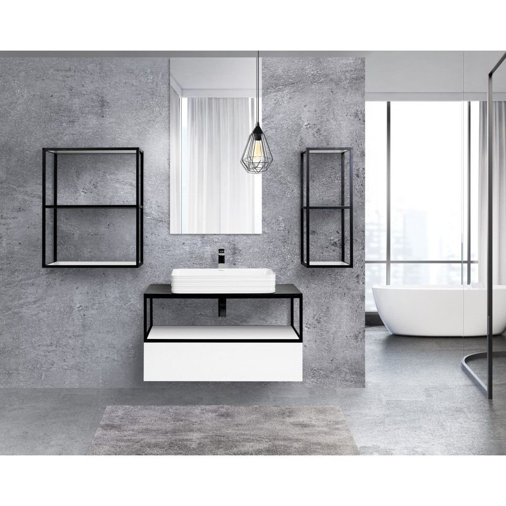 Металлическая двухъярусная сварная подвесная полка Cezares (Цезарис) CADRO-60/30/80-2C-SO-MET-ST, 60х30х80 см