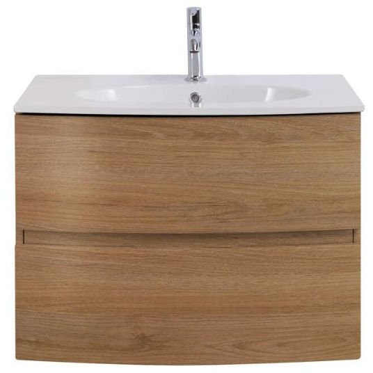 Тумба Cezares (Цезарис) Elettra под раковину с двумя выдвижными ящиками 55523 Rovere tabacco, 74x51x55 см