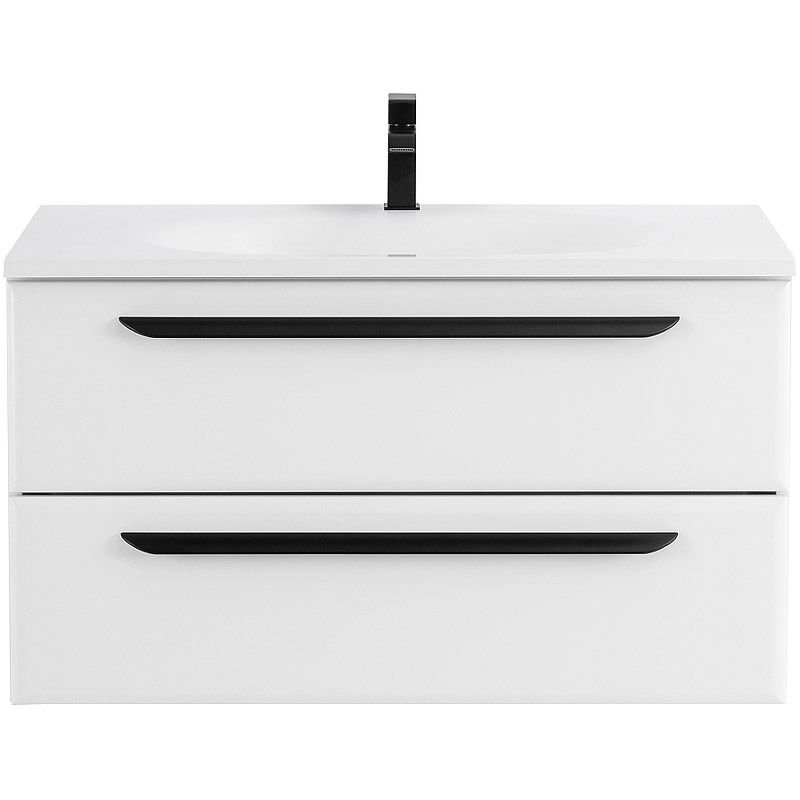 База под раковину подвесная Cezares (Цезарис) ECO с двумя выкатными ящиками Bianco Opaco 746x472x500 ECO-750-2C-SO-BO