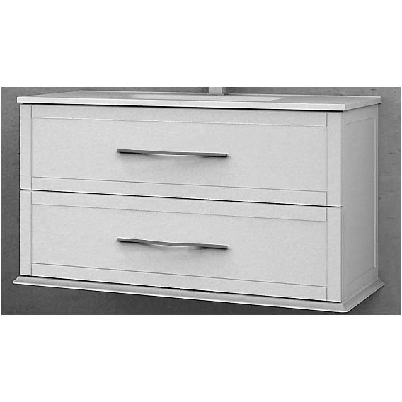 Тумба Cezares (Цезарис) Tiffany подвесная под раковину с двумя выдвижными ящиками доводчиками 54951 Bianco opaco, 100x46x55 см