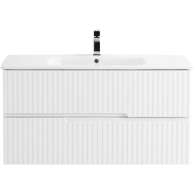 База под раковину подвесная Cezares (Цезарис) Duet с двумя выкатными ящиками Bianco Lucido 770x450x500 DUET-800-2C-SO-BL