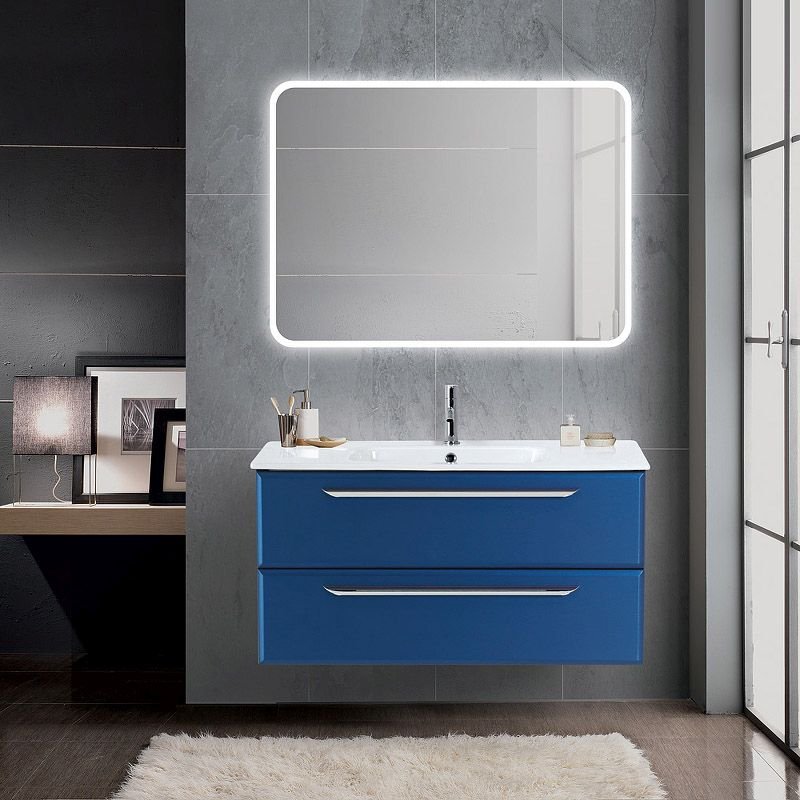 База под раковину подвесная Cezares (Цезарис) ECO-CER с двумя выкатными ящиками Sapfiro 970x450x500 ECO-CER-1000-2C-SO-SPF-P