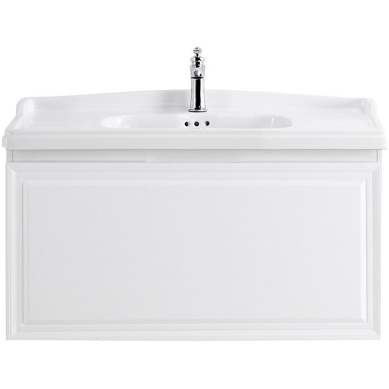 База под раковину подвесная Cezares (Цезарис) GIUBILEO с одним выкатным ящиком Bianco Lucido 1000x460x500 GIUBILEO-100-1C-SO-BL