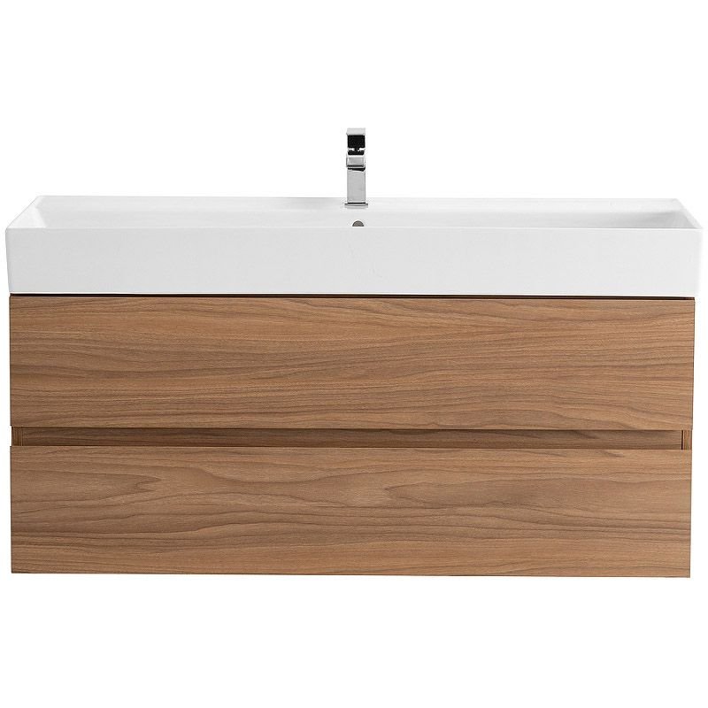 База под раковину подвесная Cezares (Цезарис) Molveno 46 с двумя выкатными ящиками Noce Chiaro 1200x460x500 MOLVENO 46-120-2C-SO-NC