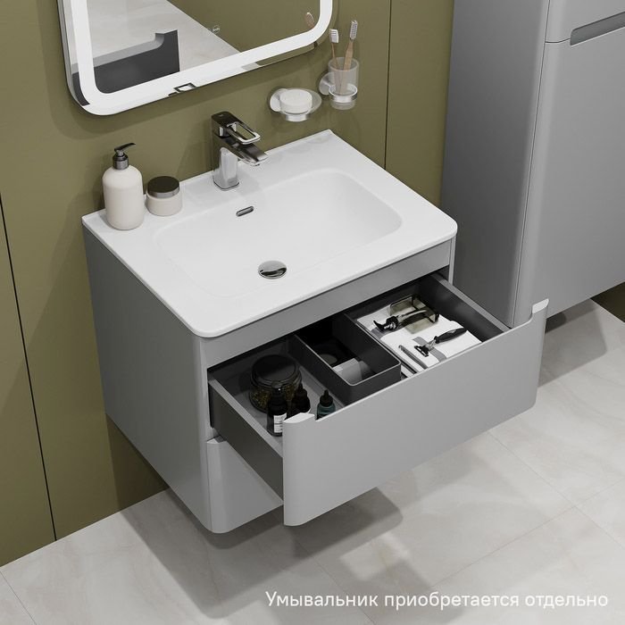 Тумба подвесная Iddis (Иддис) Edifice 60 см светло-серый EDI60L0i95 подходит умыв. 0106000i28