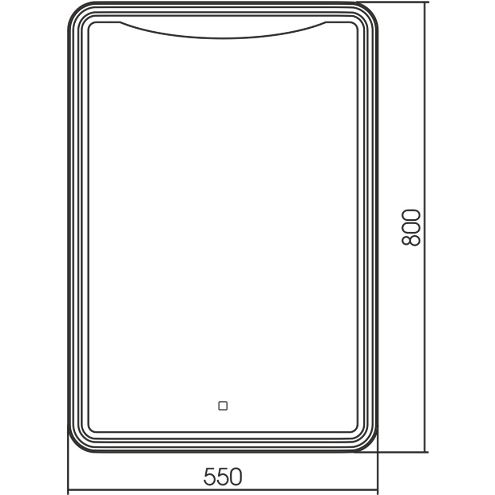 Зеркало Azario Мали 550х800 c сенсорным выключателем LED-00002534