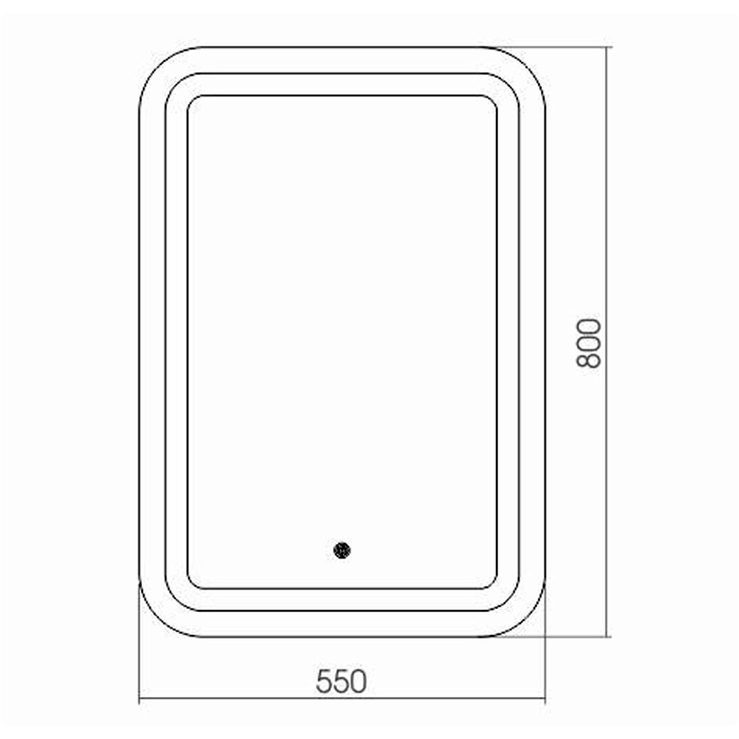 Зеркало Azario (Азарио) Мальта 550х800 c сенсорным выключателем, подогрев ФР-00001215