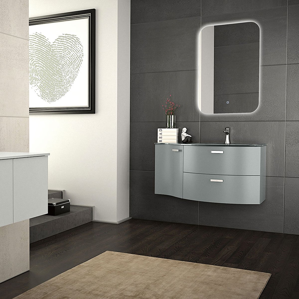 Зеркало Azario (Азарио) Паллада 685х915 подогрев, c сенсорным выключателем LED-00002339