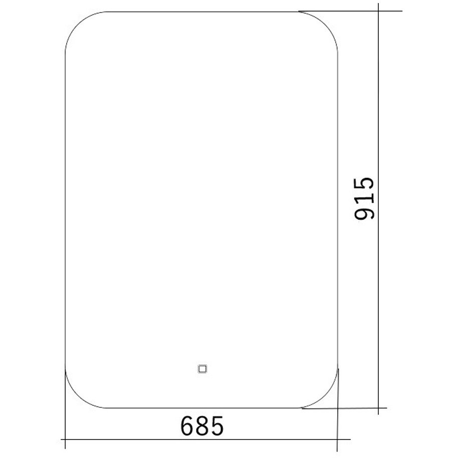 Зеркало Azario (Азарио) Паллада 685х915 c сенсорным выключателем LED-00002242