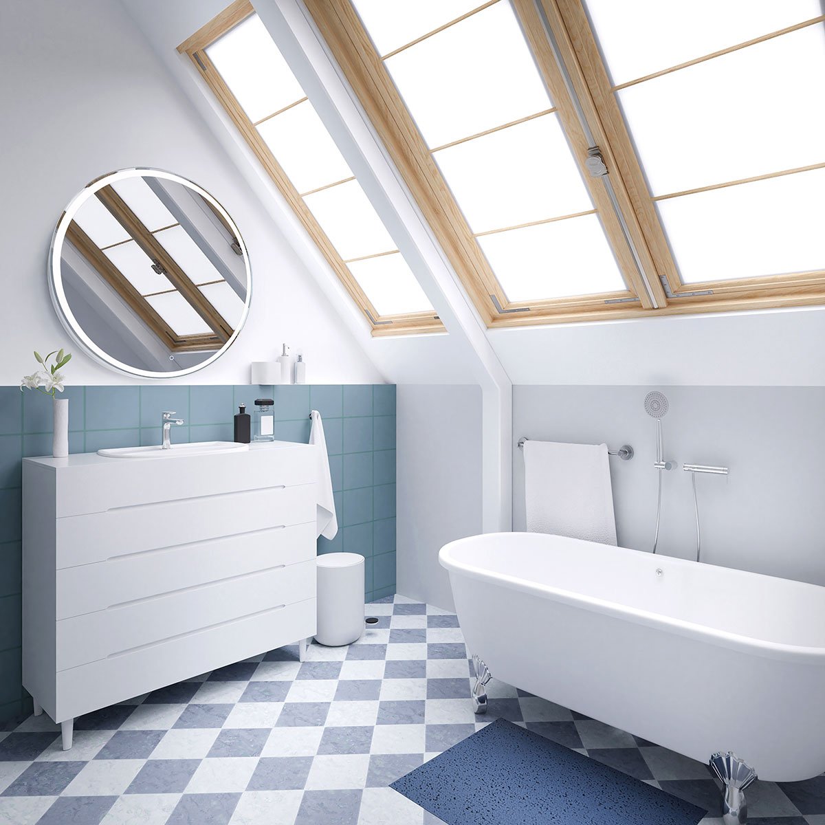 Зеркало Azario (Азарио) Перла d1000 c сенсорным выключателем LED-00002464