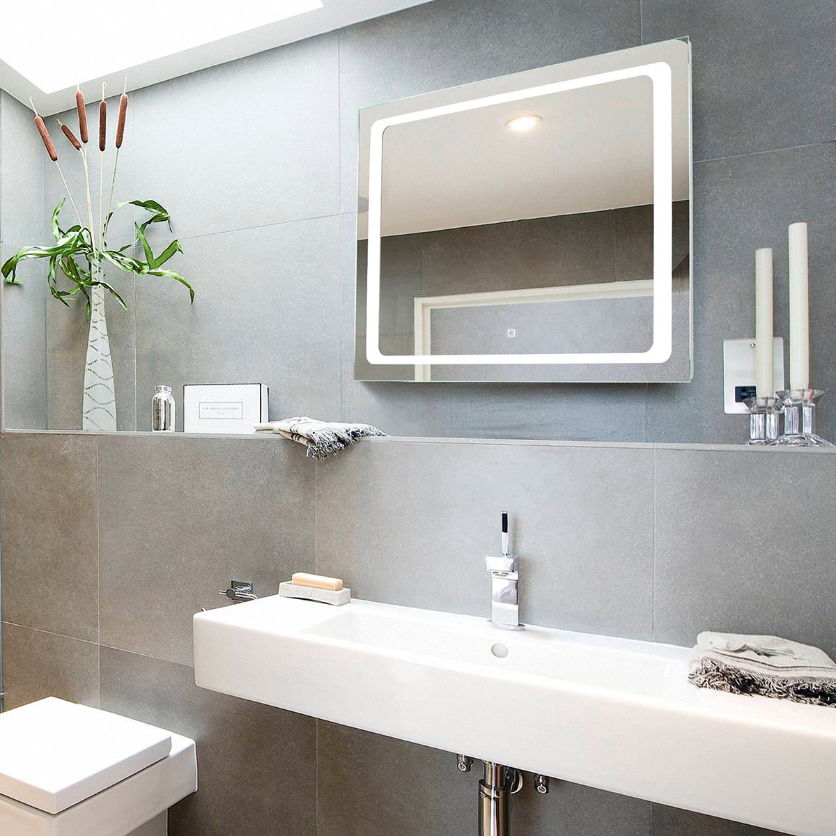 Зеркало Azario (Азарио) Фортуна 800х600 c сенсорным выключателем ФР-00000947